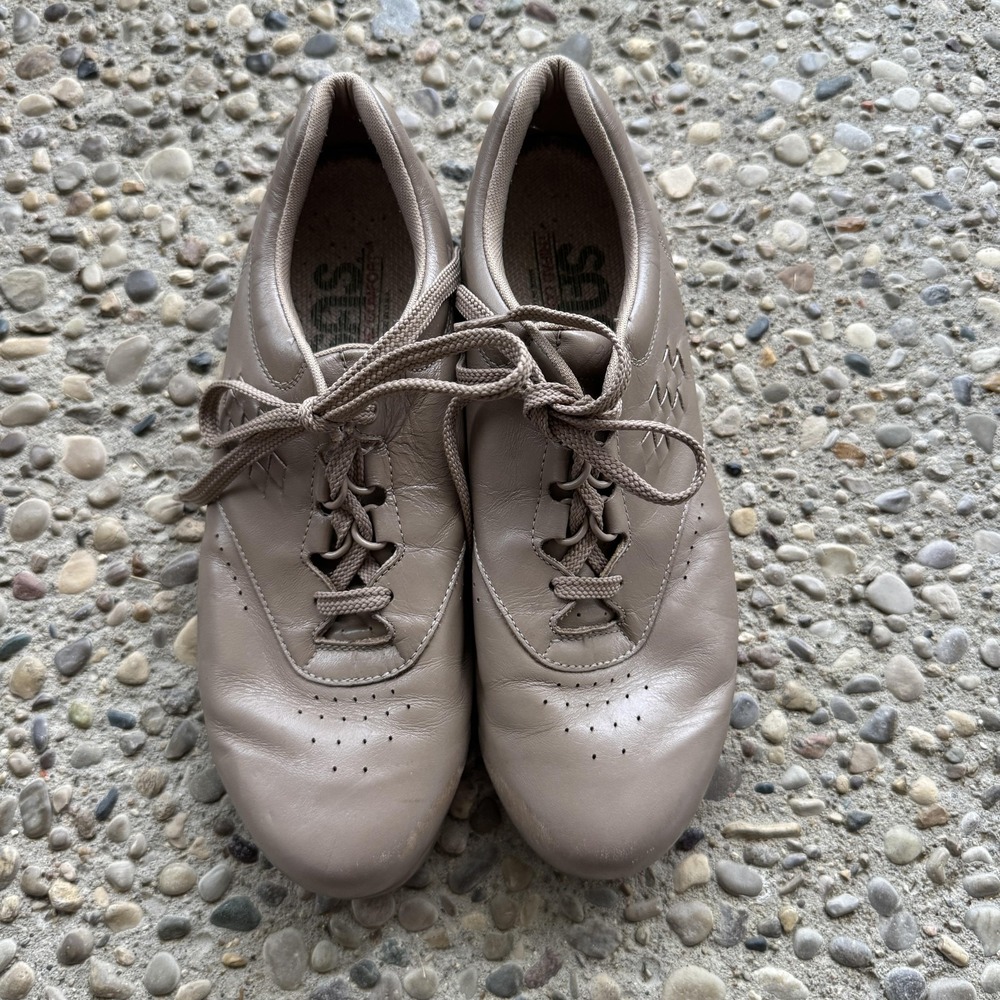 SAS Shoes Womens Size‎ 7.5 M Taupe Comfort Lace Up Walking Leather Casual Oxford